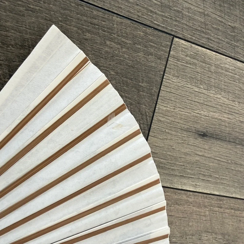 A Fan of Korea Ssireum Korean Wrestling Folding Fan Bamboo Paper Kim Hong-do Art